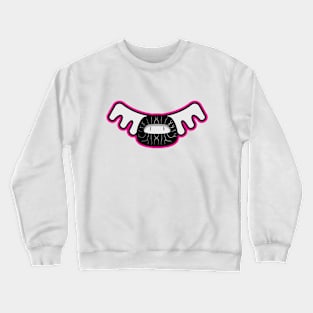 cute little black monster winged character vector Crewneck Sweatshirt